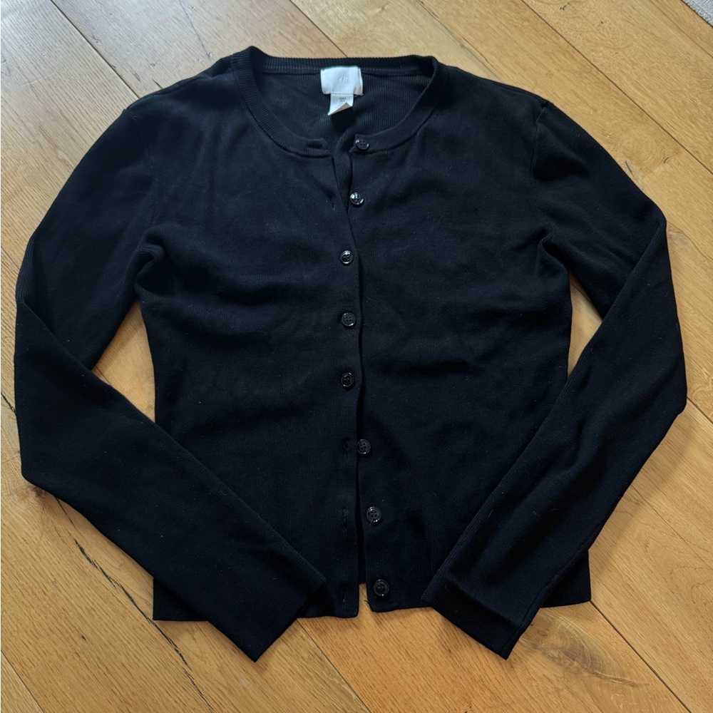 H&M Black Cardigan Sweater